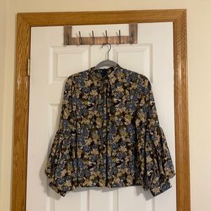 Beautiful Printed Georgette balloon sleeve top